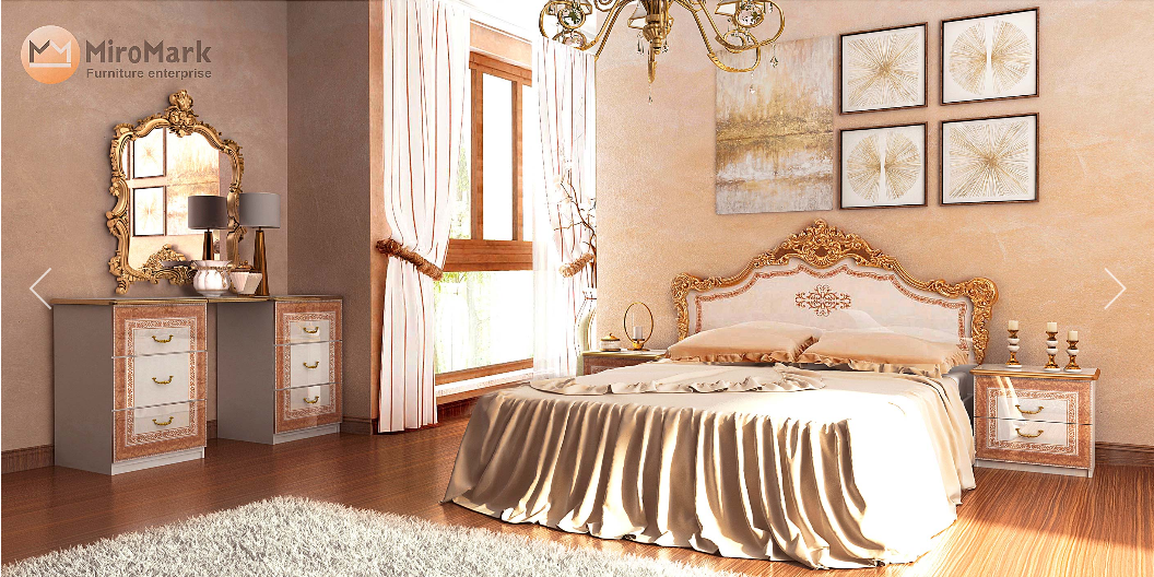 Гарнитур спальный Миро-Марк Jennifer №3 Радика бежевый (213-101) - фото 6 Гарнитур спальный Миро-Марк Jennifer №3 Радика бежевый (213-101) - фото 6