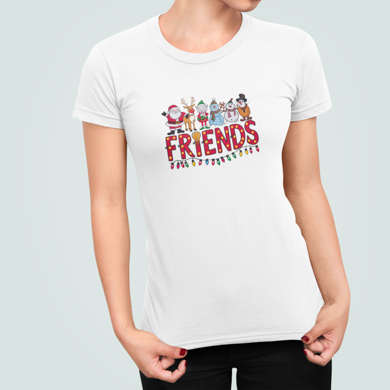 Футболка жіноча новорічна Stedman з принтом Санта з гірляндою XXL Білий (НГ168.1-10) Футболка жіноча новорічна Stedman з принтом Санта з гірляндою XXL Білий (НГ168.1-10)