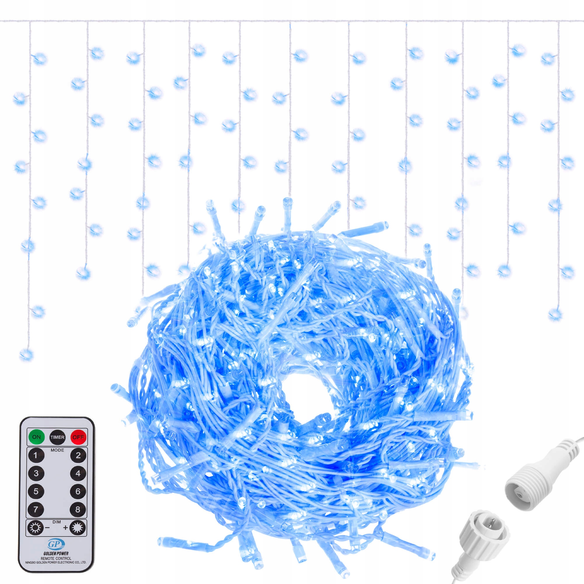 Гірлянда-бахрома Springos Pilot вулична 20 м 500 LED Blue (CL506) - фото 2