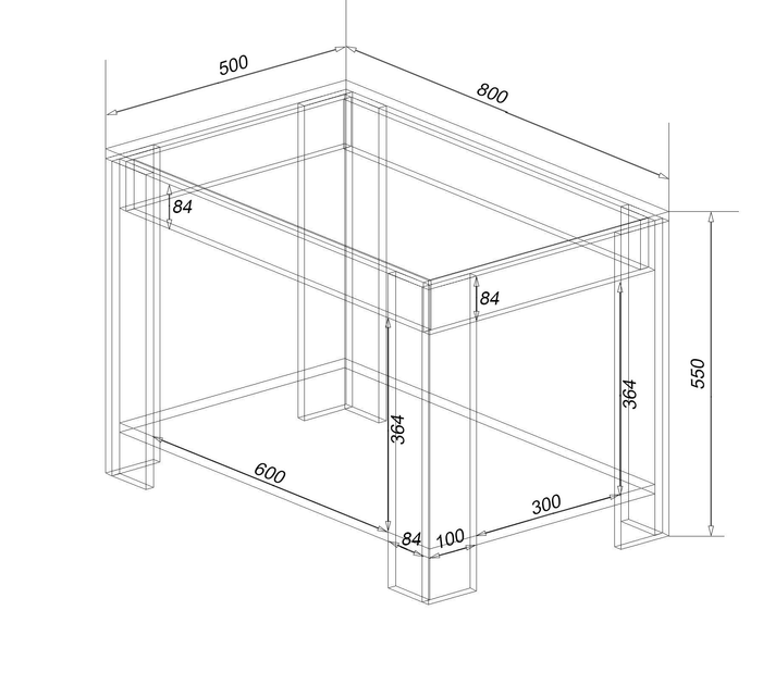 Журнальный столик Континент Квант 80х50х55 см Антрацит (28533204) - фото 2 Журнальный столик Континент Квант 80х50х55 см Антрацит (28533204) - фото 2