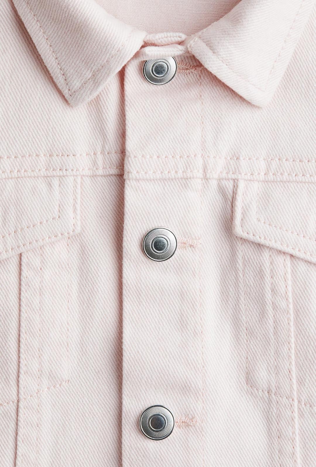 Куртка джинсова для дівчинки H&M 104 см Рожевий (25072404B) - фото 3