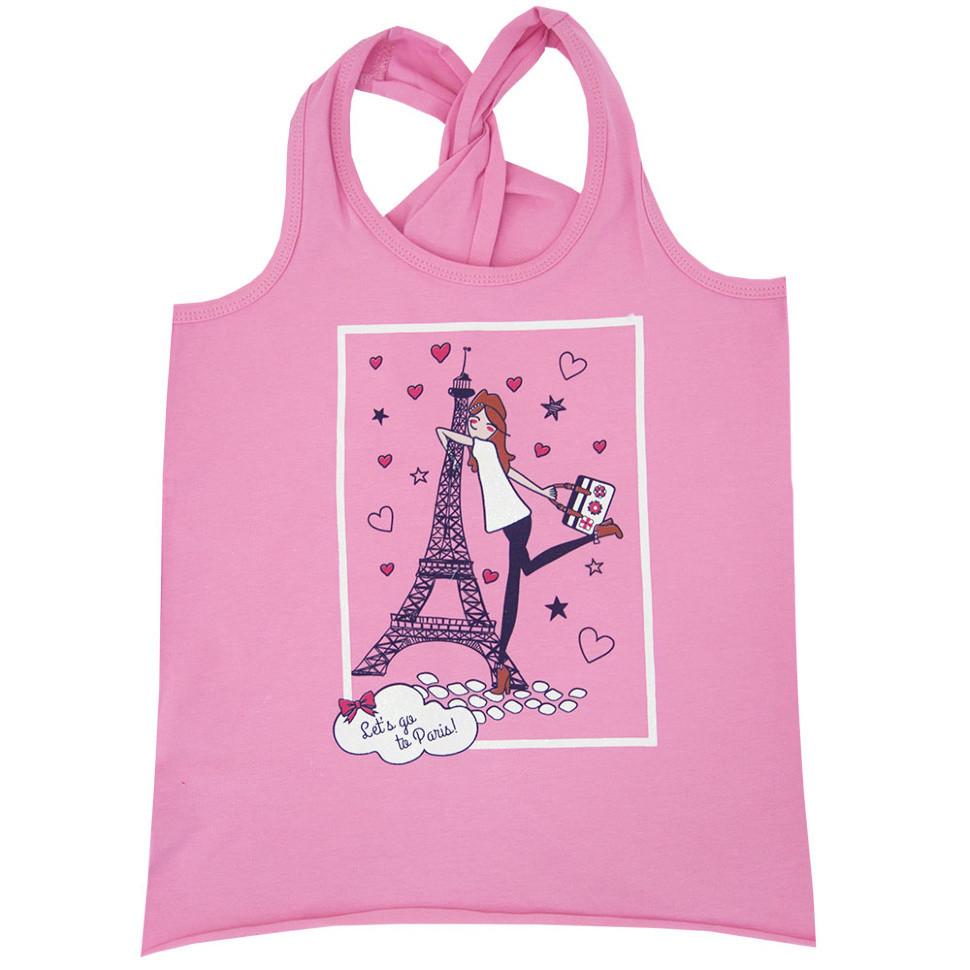 Майка детская для девочки Gabbi МК-19-18-1 Путешествие 122 см Розовый (11608)