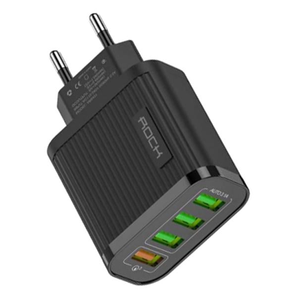 Зарядное устройство Rock CY-Q1U3 QC 3.0 4xUSB 5V/3A универсальное сетевое (1188313098)