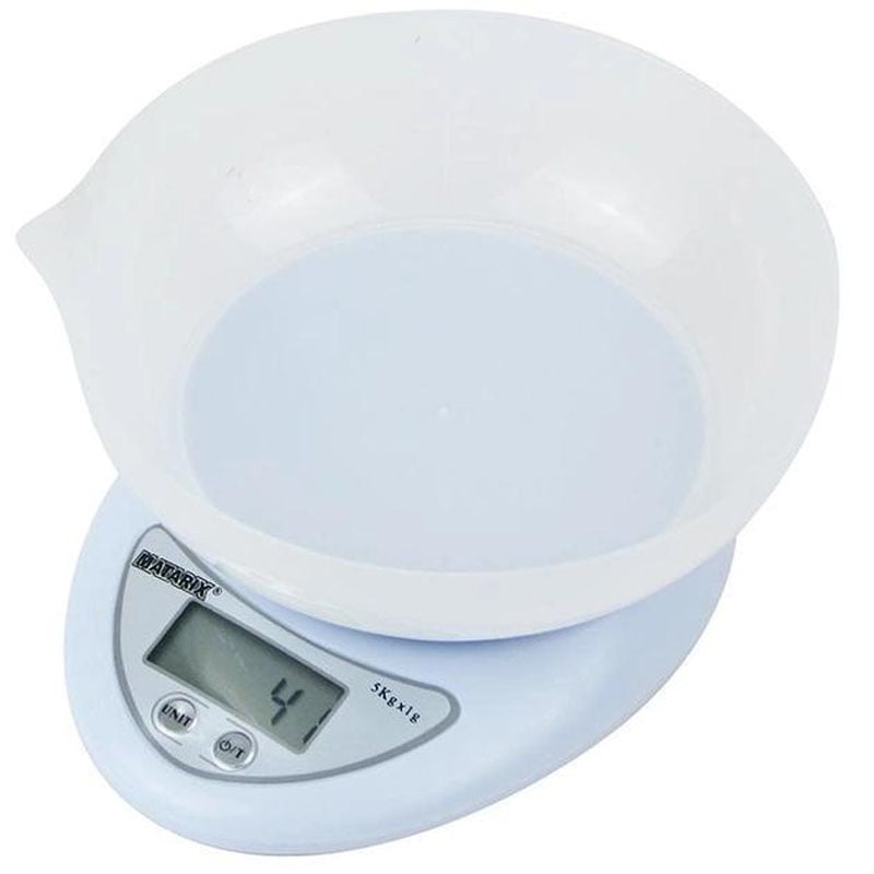 Весы кухонные Matarix MX-407 с чашей 5 кг White (tf7017)