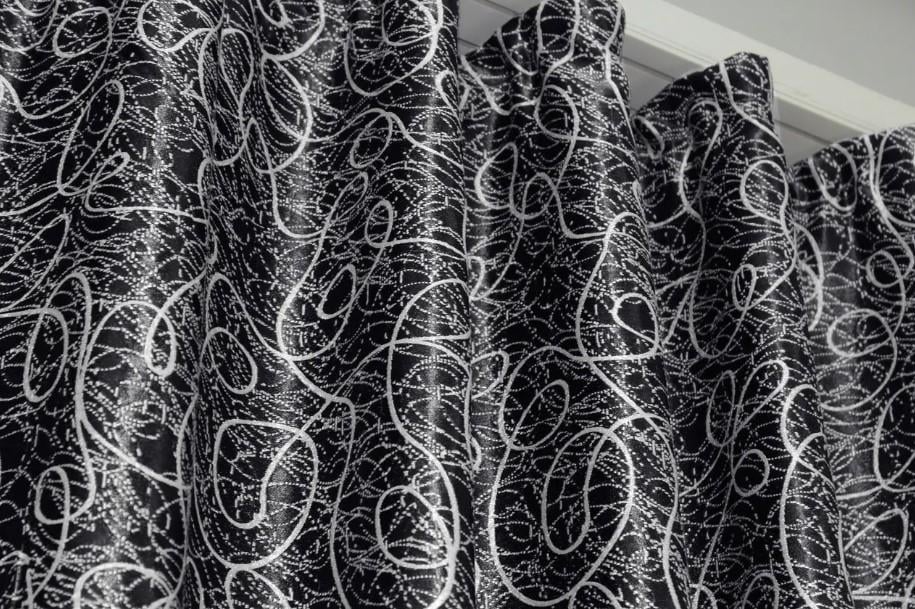 Шторы в гостиную/спальню Жаклин двухсторонний блекаут 1,5х2,7 м 2 шт. Черный (670ш) - фото 6 Шторы в гостиную/спальню Жаклин двухсторонний блекаут 1,5х2,7 м 2 шт. Черный (670ш) - фото 6