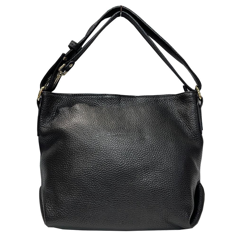 Женская сумка из натуральной кожи Felicita на плечо большая Черный (6828801881)