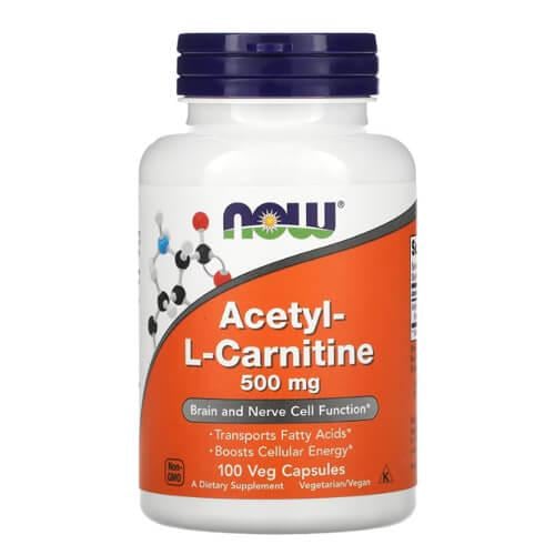 Добавка L-Карнитин NOW Acetyl L-Carnitine 500 мг 100 veg caps (NOW-00076)
