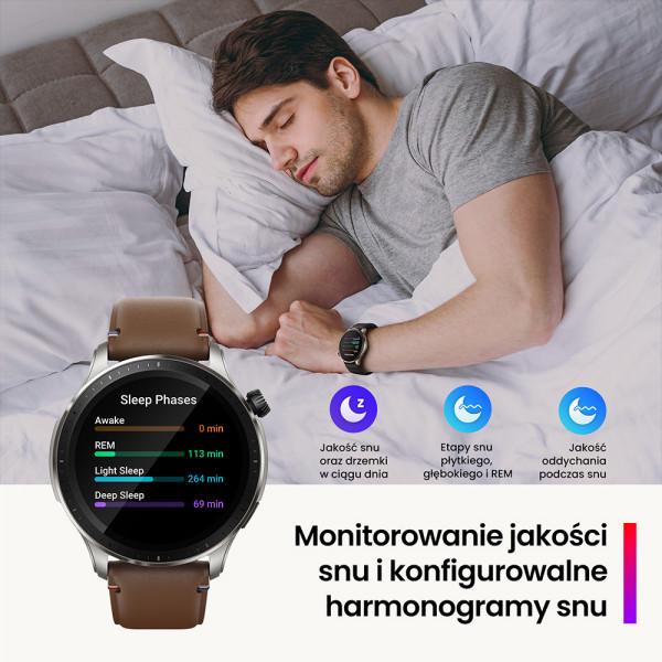 Часы смарт Amazfit GTR 4 Vintage Leather Brown - фото 3