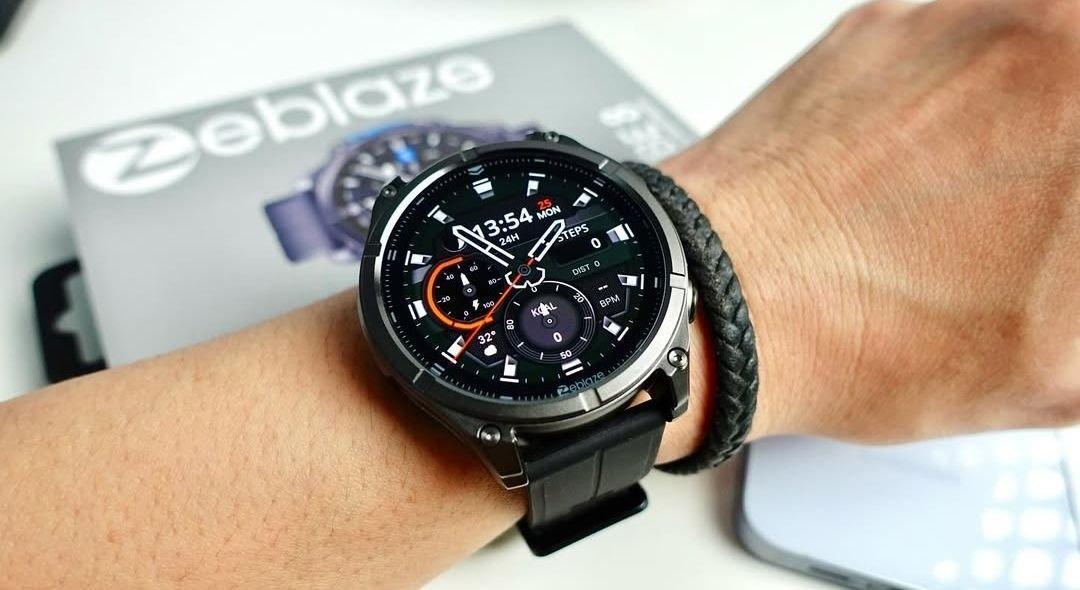 Смарт-часы Zeblaze Vibe 8 бронированный корпус 316L сталь с фонариком и сапфировым стеклом Black (6946639) - фото 4