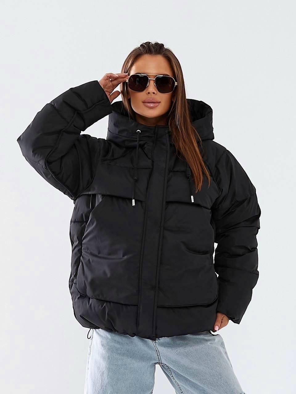 Куртка женская еврозима до -15°C L Черный (OV-9206BL-L) - фото 2 Куртка женская еврозима до -15°C L Черный (OV-9206BL-L) - фото 2