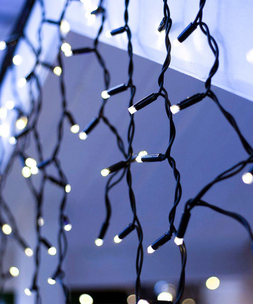 Гирлянда уличная светодиодная бахрома 100 LED 5x0,7 м 220В IP65 Холодный белый