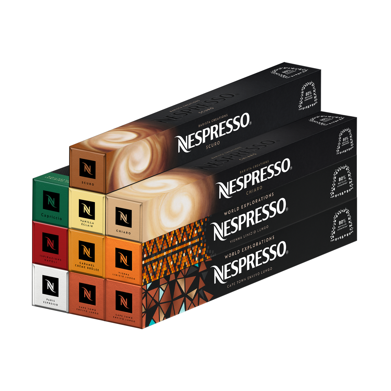 Набор кофе в капсулах Nespresso Milk Set Barista 100 капсул