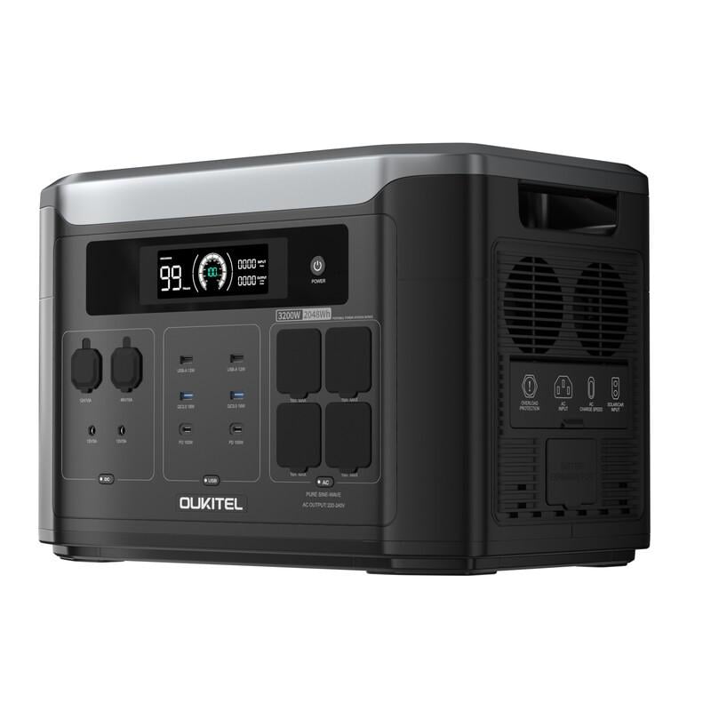 Зарядна станція портативна Oukitel BP3000E 3200W 2048Wh BP 296х460х322 Чорний (HH82985)