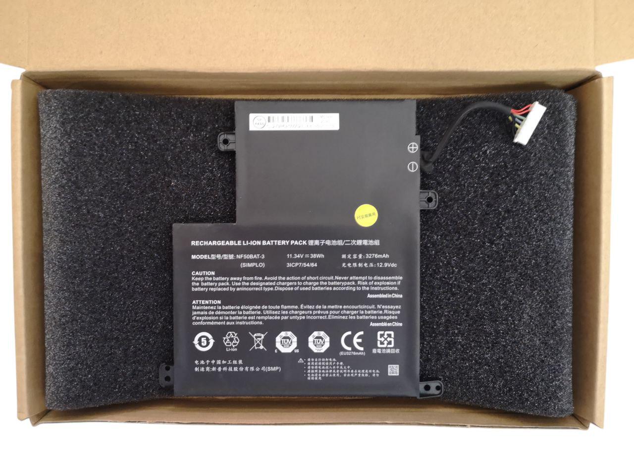 Аккумулятор для Clevo NF50/N50/6-87-N50VS-31E/6-87-N50VS-31E00/NF50BAT-3 3276 mAh 38Wh (000012801)