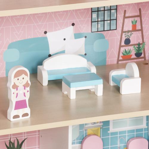 Кукольный домик Kruzzel деревянный с LED-подсветкой и мебелью (29318164) - фото 13 Кукольный домик Kruzzel деревянный с LED-подсветкой и мебелью (29318164) - фото 13