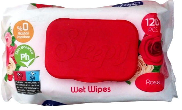 Салфетки влажные Sleepy Роза 120 шт. (00-00001345)