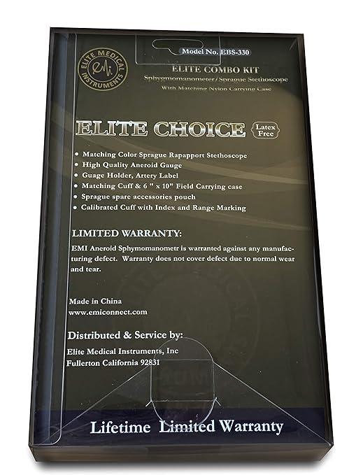 Тонометр механический EMI Burgundy стетоскоп и анероидный сфигмоманометр - фото 6
