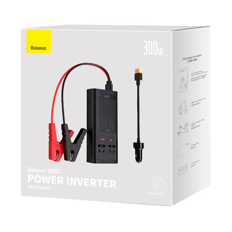 Автомобильный преобразователь напряжения Baseus GBT Power Inverter 300W/40A 220V CN/EU (CGNB010101) - фото 6