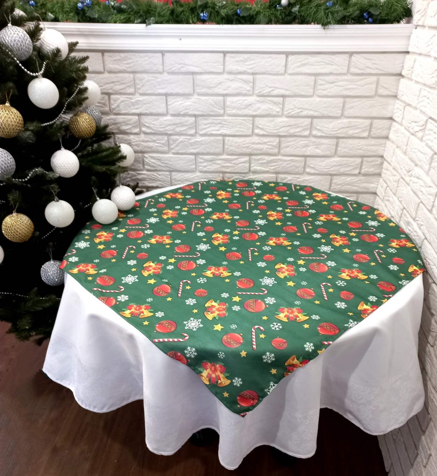 Квадрат новогодний Sagol Print 95х95 Yesil (CN11188)