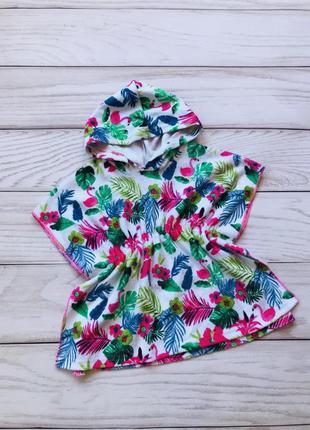 Пончо PRIMARK 740203 Квіти 74 см Білий