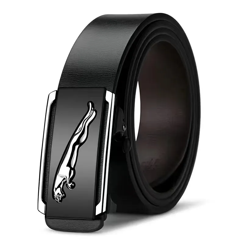 Ремень мужской из экокожи с автоматической пряжкой LeatherBelt Серебристый (3537) Ремень мужской из экокожи с автоматической пряжкой LeatherBelt Серебристый (3537)
