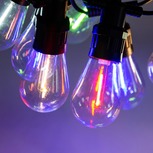 Гирлянда уличная ретро со степенью пылевлагозащиты IP43 Е27 10 LED 5 м Разноцветный (21550140) Гирлянда уличная ретро со степенью пылевлагозащиты IP43 Е27 10 LED 5 м Разноцветный (21550140)