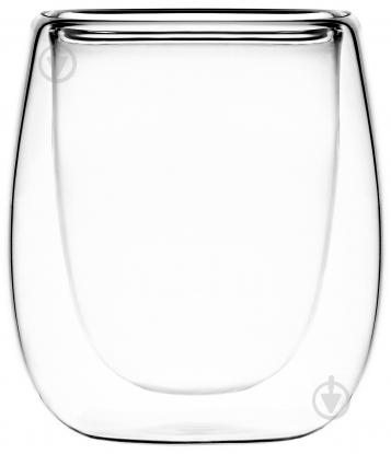 Набір склянок з подвійними стінками для еспресо 80 мл 2 шт. h-7,3 см боросилікатне скло Ardesto AR2608G