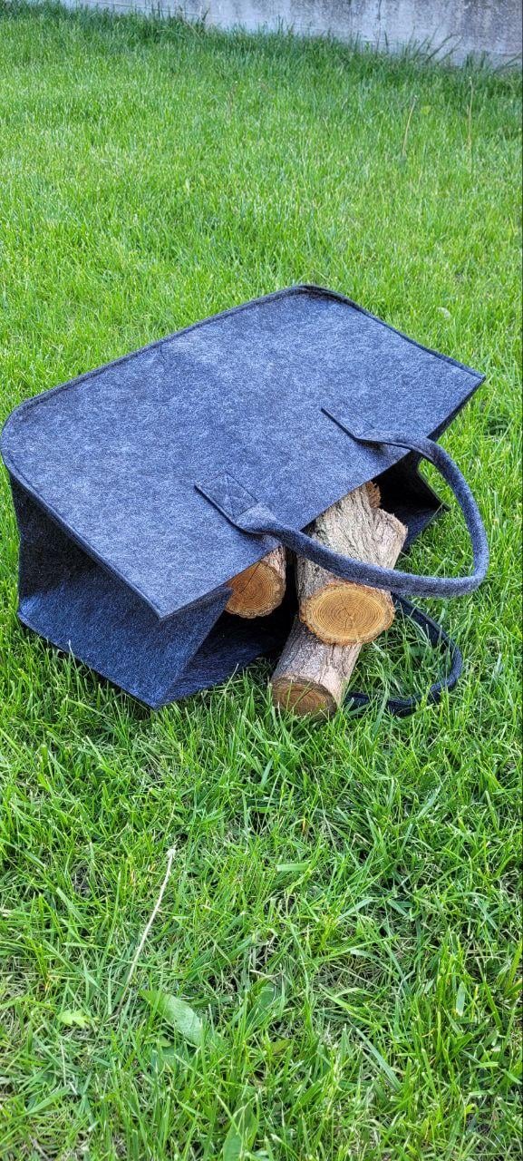 Сумка для дров войлок Серый (2648658594) - фото 2 Сумка для дров войлок Серый (2648658594) - фото 2