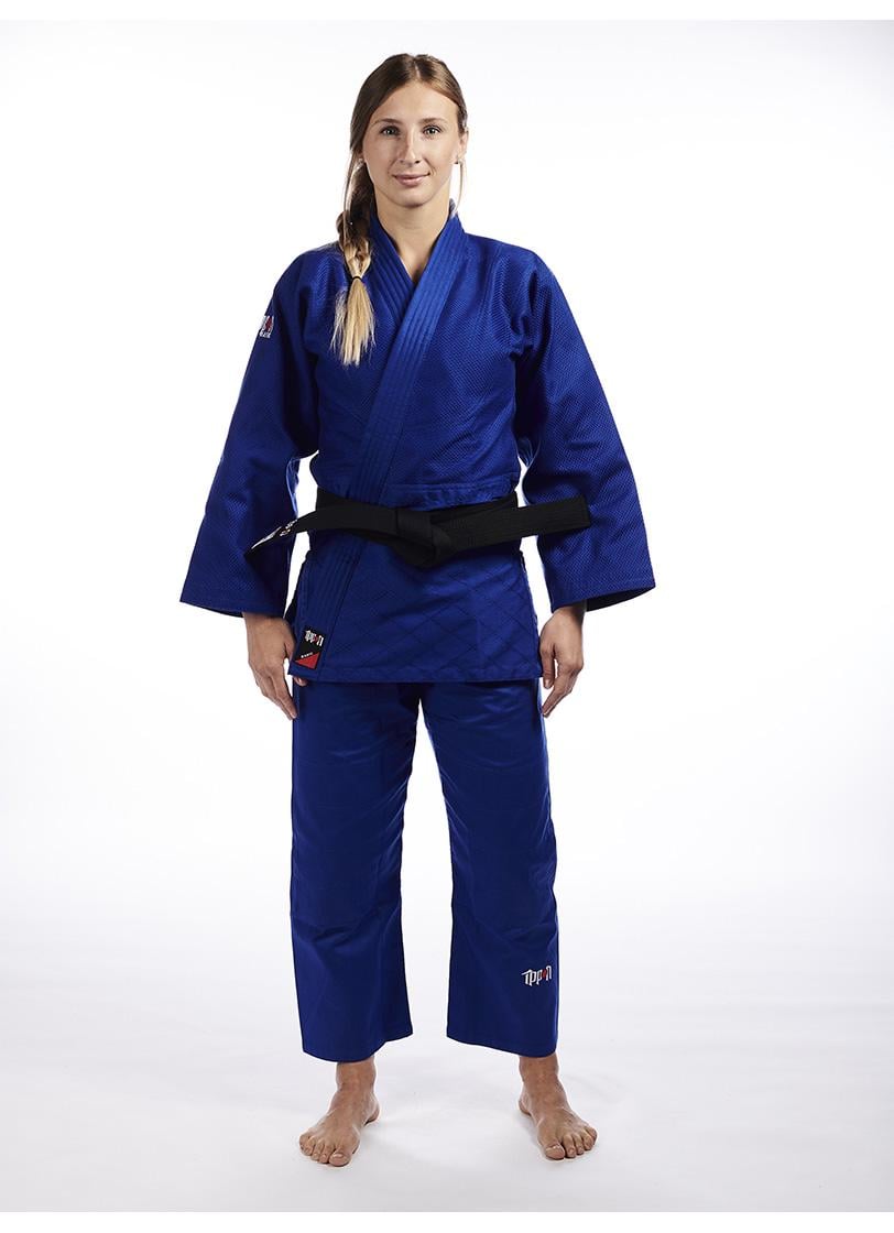 Кимоно для дзюдо Ippon Gear Basic р. 160 см Синий (JU500B160) - фото 6