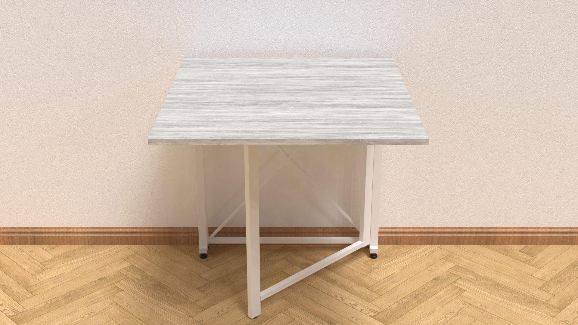 Стол-книжка трансформер Орион 1 Ferrum-decor 750x810x730 см металл Белый/ДСП Урбан Лайт (ORI114)