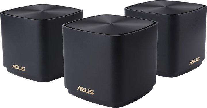 Бездротова система Asus ZenWi-Fi AX Mini XD4 Plus 3-pack 2,4/5 GHz Wi-Fi 802.11ax до 1800 Mb/s 1x100/1000 Mb/s 2 внутрішніх антен Black