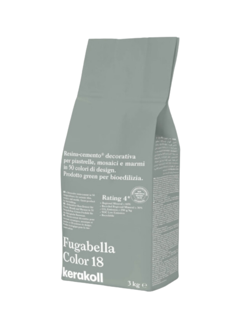 Фуга для швов Kerakoll Fugabella Color-18 3 кг Зеленый (KFG18)