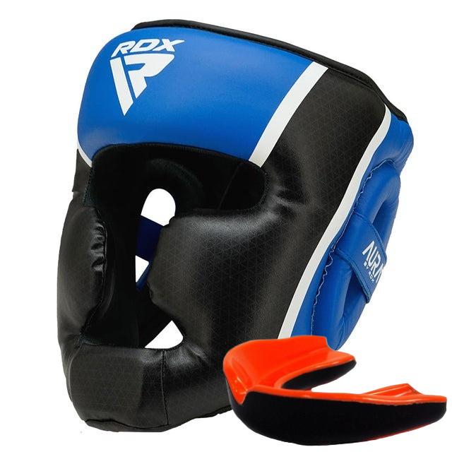 Боксерский шлем с капой RDX AURA PLUS T-17 S Blue/Black (24993760)