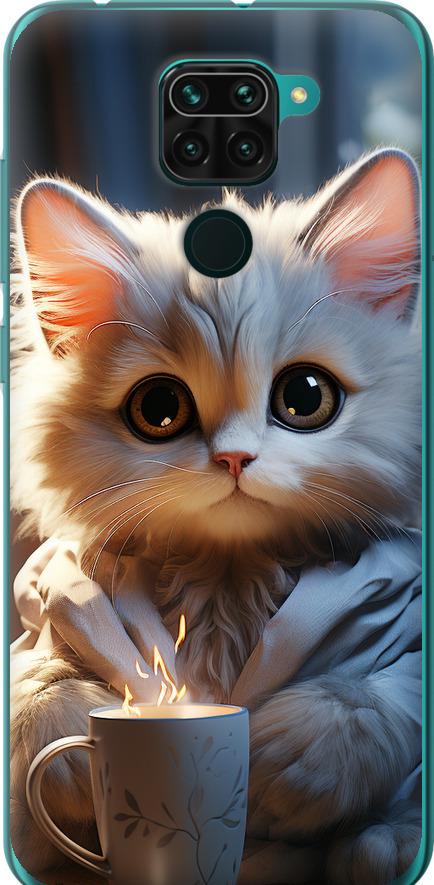 Чехол на Xiaomi Redmi Note 9 White cat (5646u-2017-42517)