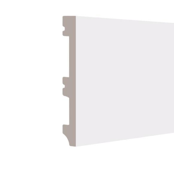 Плинтус дюрополимерный 100х10х2500 мм Белый (10010P-5004-3)