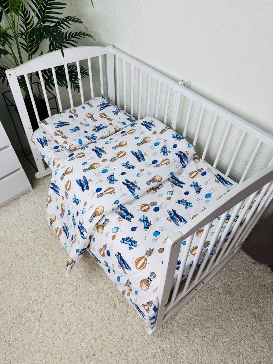 Комплект постельного белья детский наволочка/подковдра/простыня 120х60 см (4534)