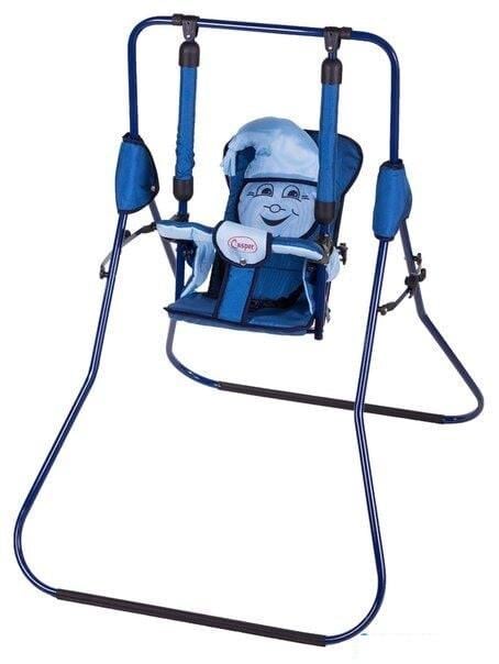 Гойдалка дитяча підлогова Babyroom Casper 24884 з металевим каркасом 110х65х130 см Синій (150-7-93872)
