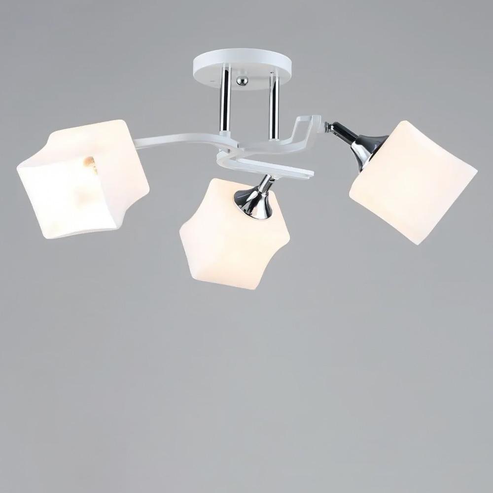 Люстра потолочная Light House SR-19355/3 WT+CR 590х240 мм Белый/Хром