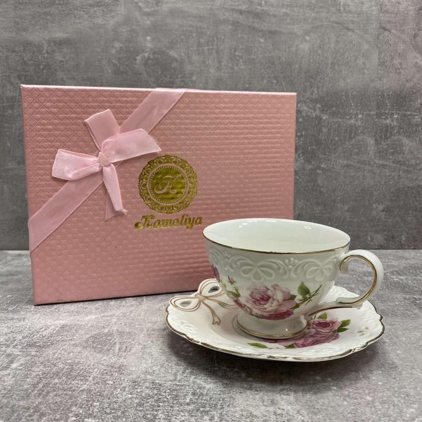 Чашка з блюдцем S&T 2335 Бант порцеляна (1852111384)