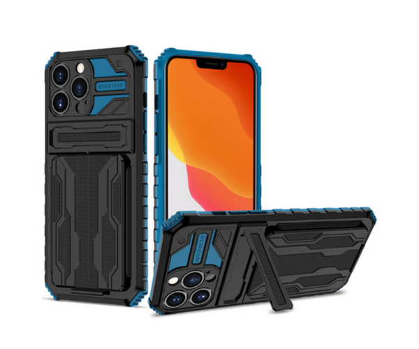 Чехол-накладка Armor Case with Card Slot для Apple iPhone 14 Pro Max Синий