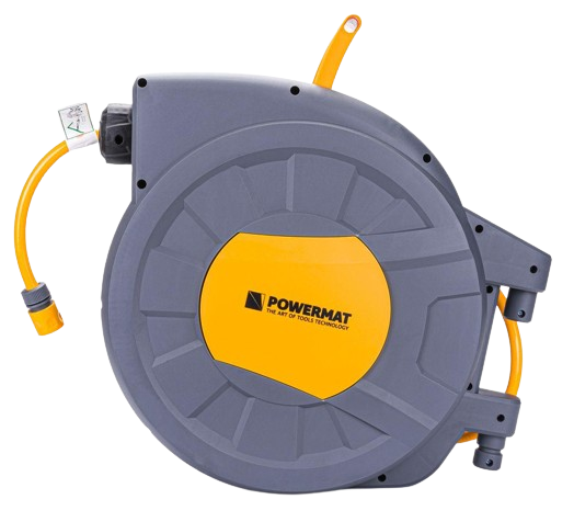 Катушка со шлангом Powermat для полива настенная автоматическая с креплением 1/2 d 35 м (14304725) Катушка со шлангом Powermat для полива настенная автоматическая с креплением 1/2 d 35 м (14304725)