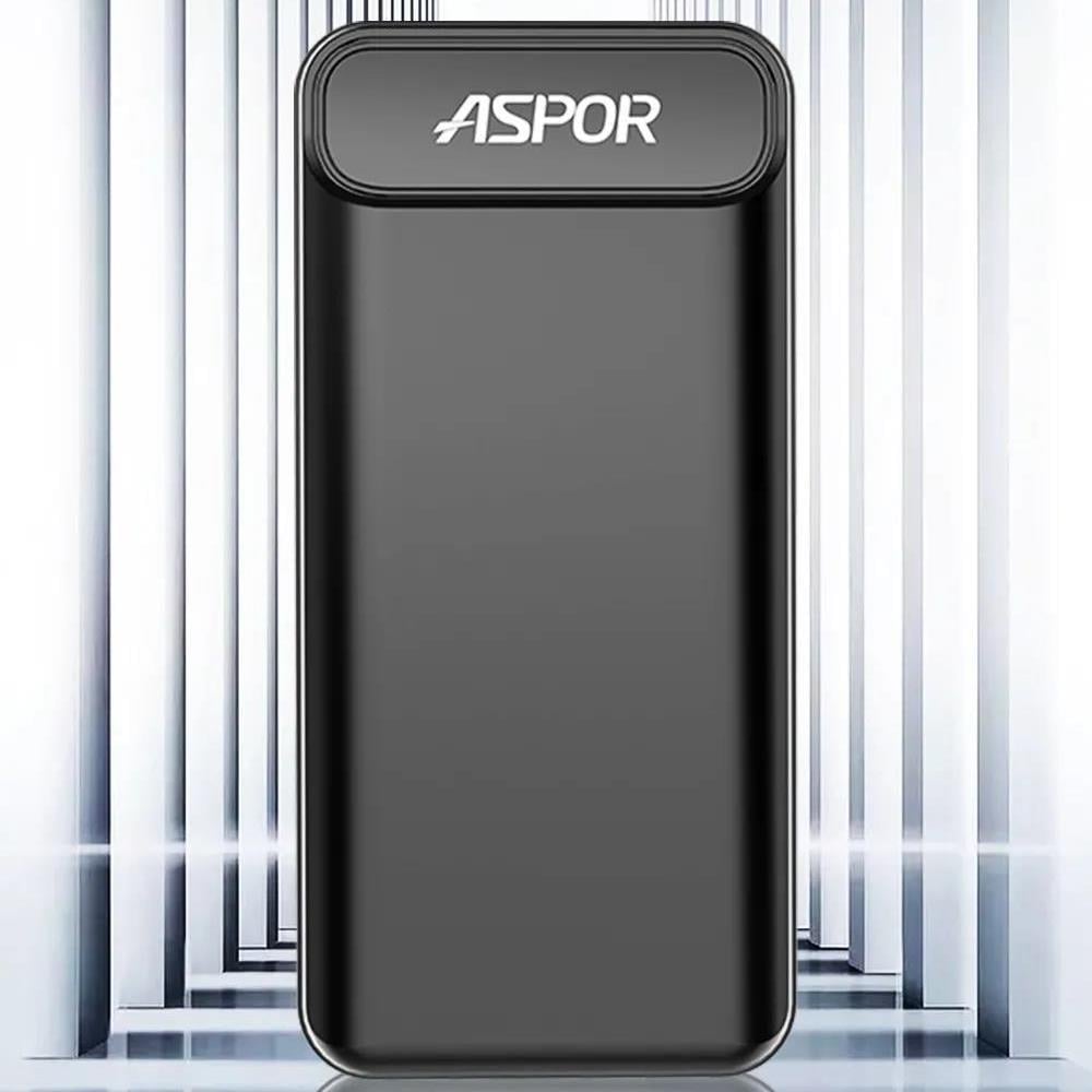 Портативний зарядний пристрій Aspor A396 PD 20000mAh- Чорний