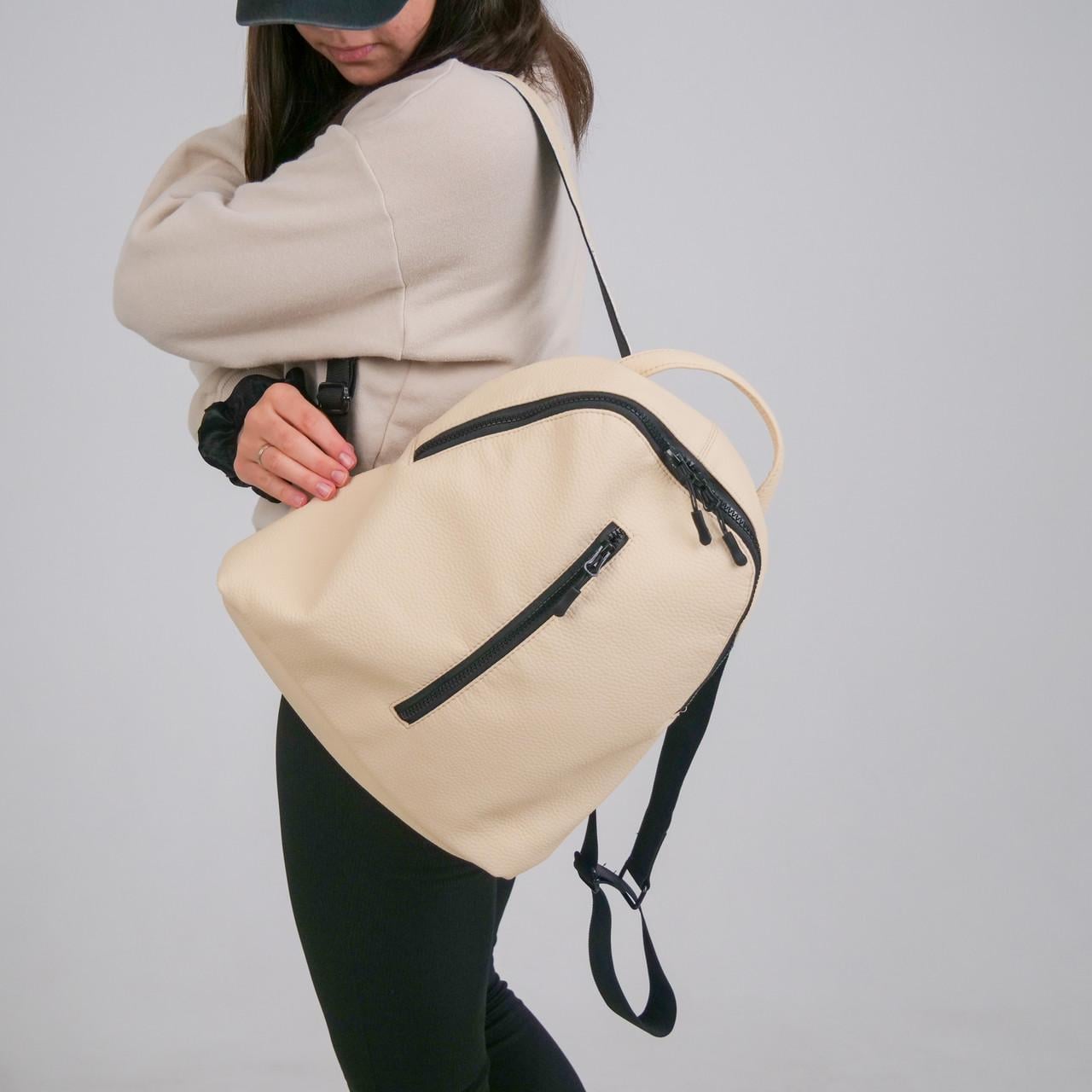 Рюкзак женский Like в экокожи Молочный (2195026862)