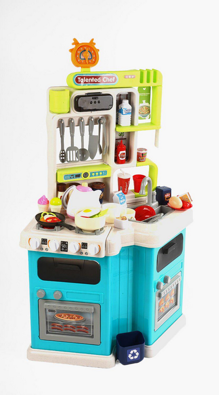 Игрушечная кухня с звуком/световыми ефектами/подачей воды и парогенератором (157215) Игрушечная кухня с звуком/световыми ефектами/подачей воды и парогенератором (157215)