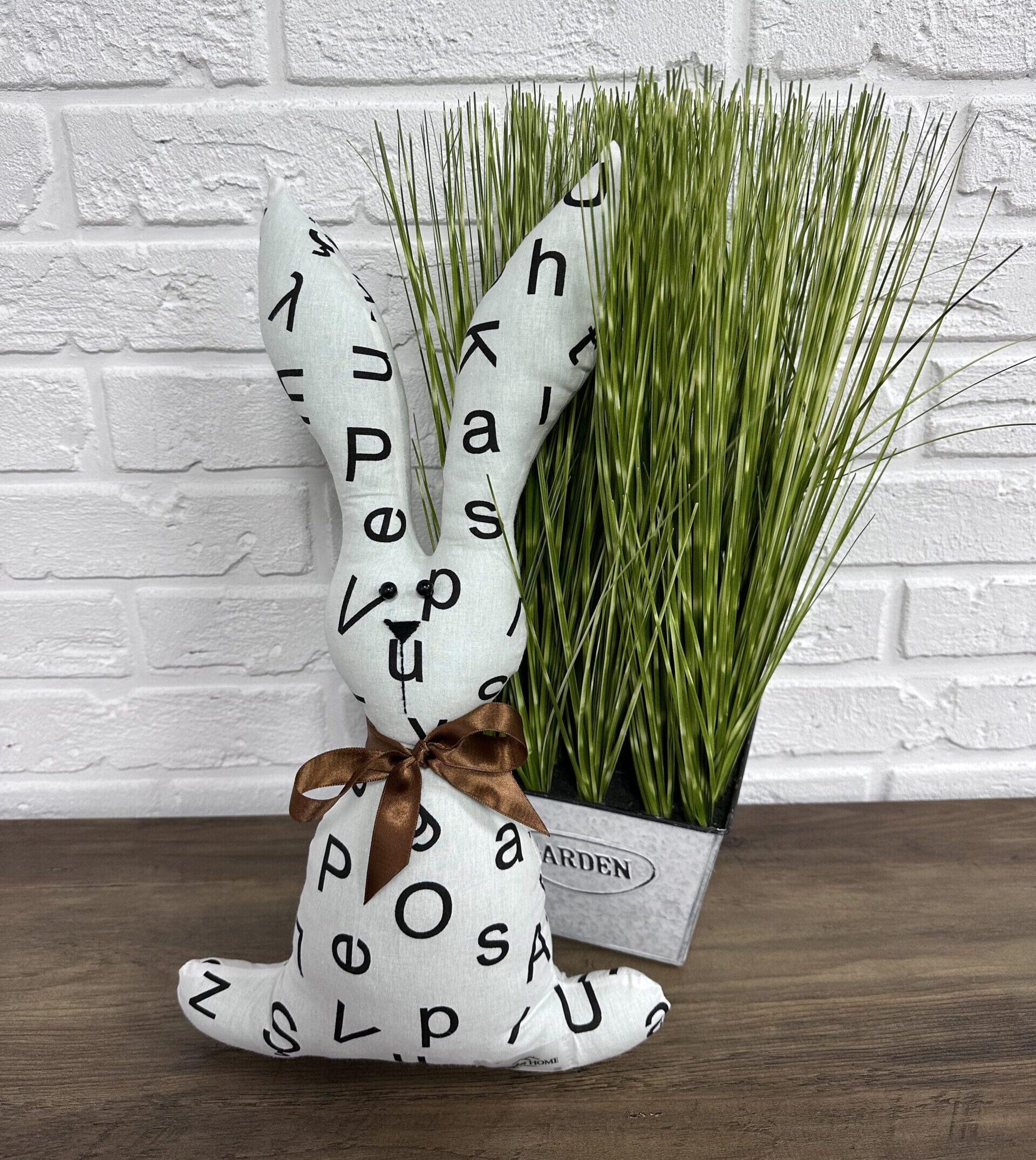 Кролик пасхальный Letters Comfort Home текстильный 45 см
