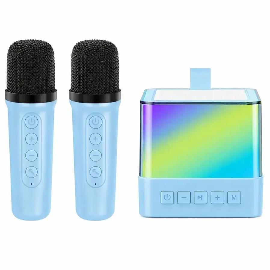 Караоке-система з двома мікрофонами Bluetooth Blue (13356530)