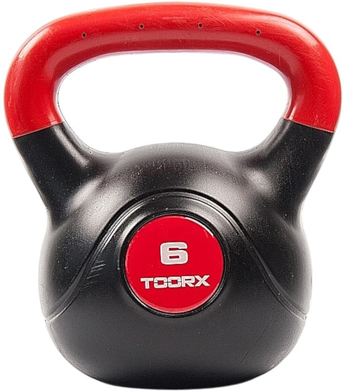 Гиря виниловая Toorx PVC 6 кг Черный/Оранжевый (931126)