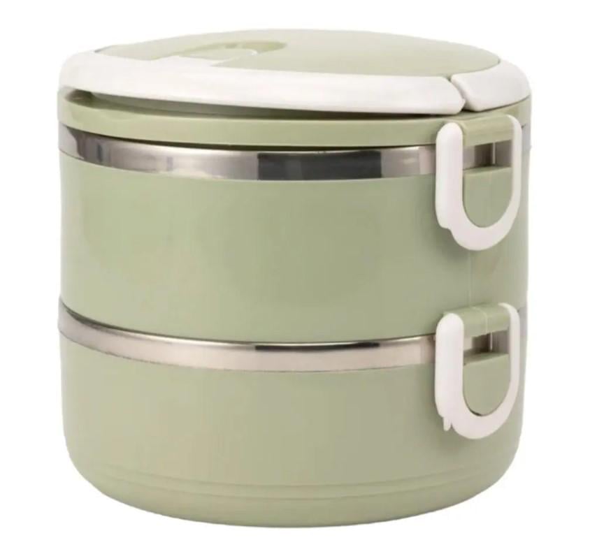 Ланч-бокс двосекційний №L75-78B 13x14 см 1,4 л (29073129)