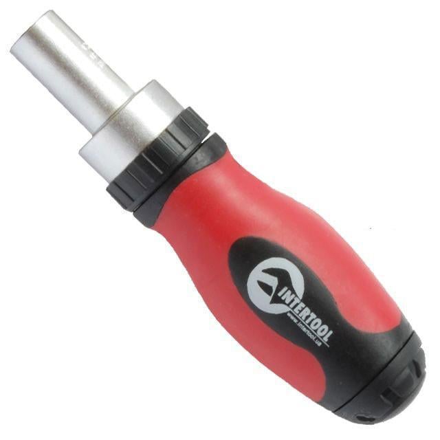 Викрутка реверсивна Intertool VT-1005 міні з комплектом насадок 5 од. (8345263)