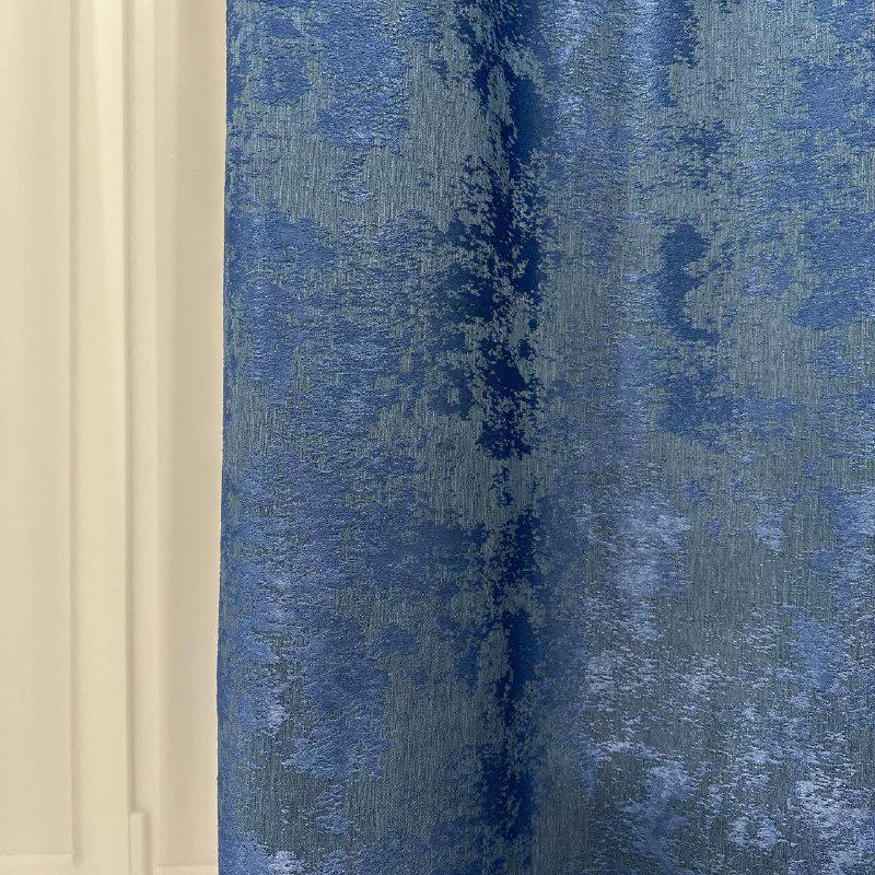 Штори жакардові з мармуровим візерунком середнє затемнення 1,5x2,7 м 2 шт. Синій (К1039-27) - фото 2 Штори жакардові з мармуровим візерунком середнє затемнення 1,5x2,7 м 2 шт. Синій (К1039-27) - фото 2
